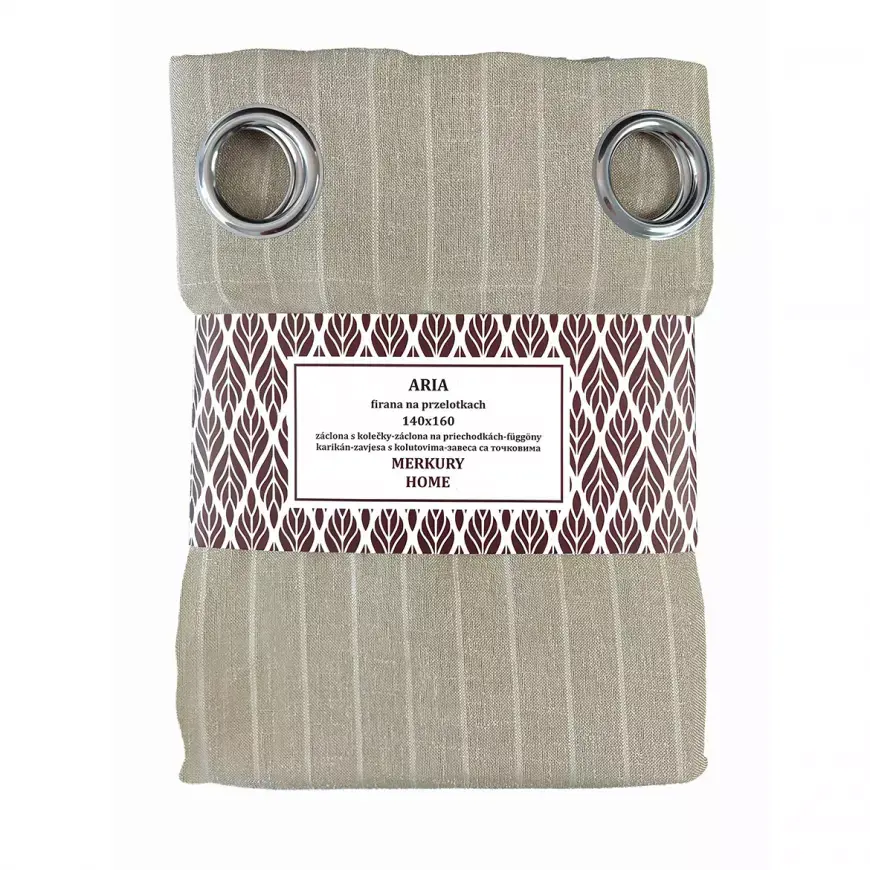 Záclona na priechodkách ARIA polyester béžová 140x160 Merkury Home