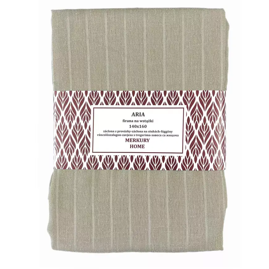 Záclona na šnurovanie ARIA polyester béžová 140x160 Merkury Home