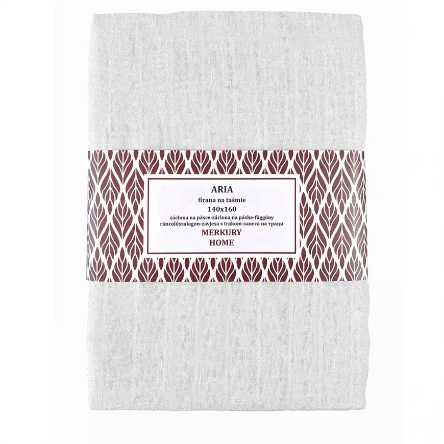 Záclona na páske  ARIA polyester biela 140x160 Merkury Home