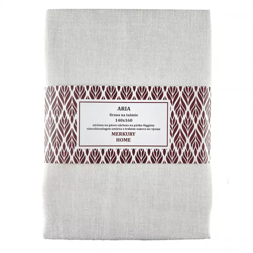 Záclona na páske  ARIA polyester ecru 140x160 Merkury Home