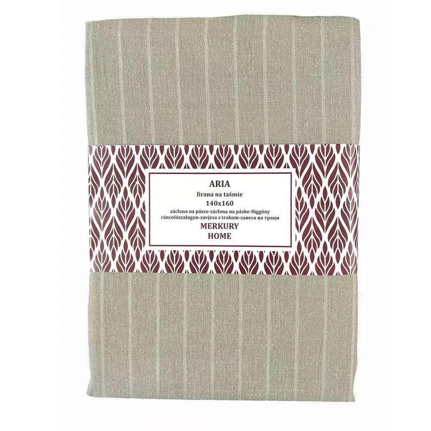 Záclona na páske  ARIA polyester béžová 140x160 Merkury Home