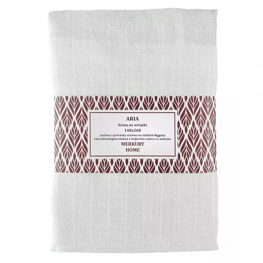 Záclona na šnurovanie ARIA polyester biela 140x260 Merkury Home
