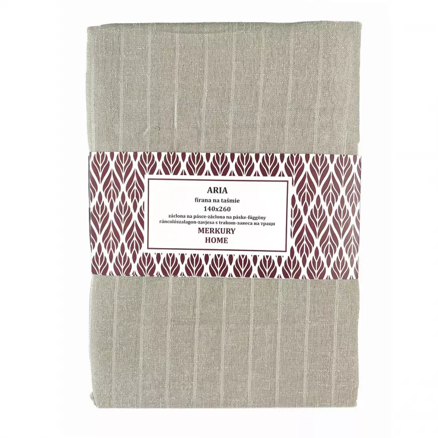 Záclona na páske  ARIA polyester béžová 140x260 Merkury Home