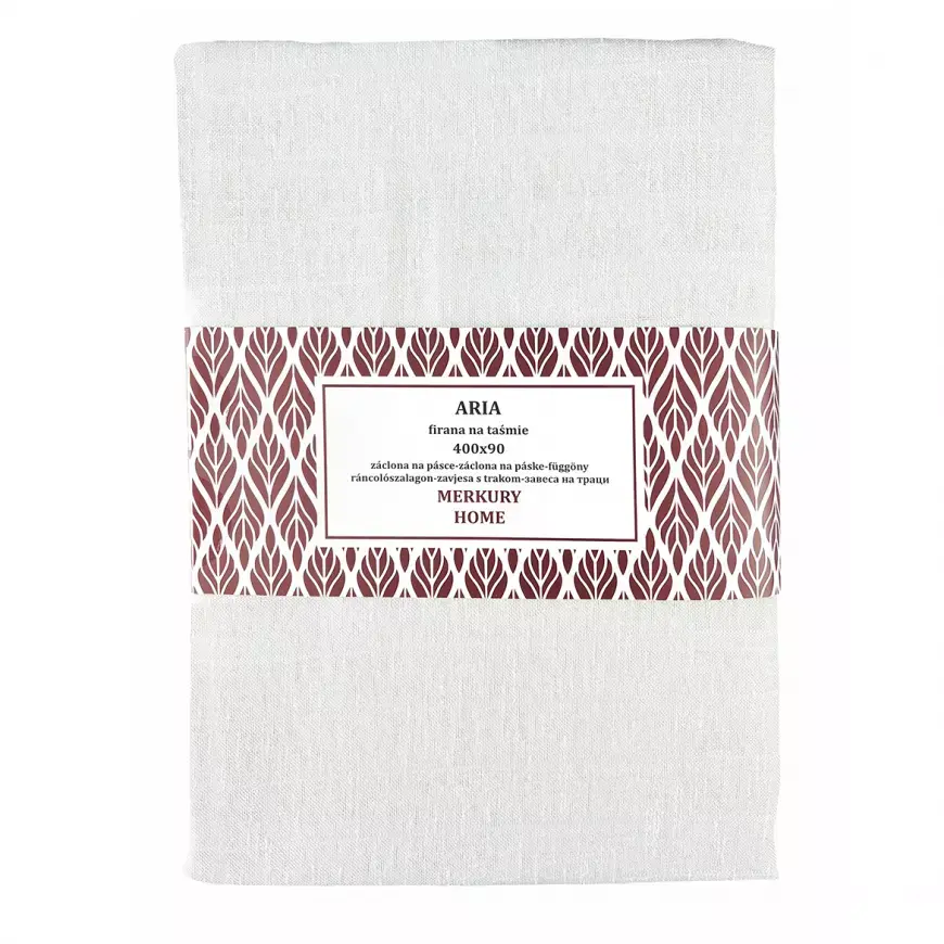 Záclona na páske  ARIA polyester biela 400x90 Merkury Home