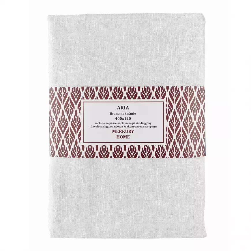 Záclona na páske  ARIA polyester biela 400x120 Merkury Home