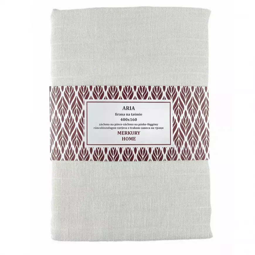 Záclona na páske  ARIA polyester ecru 400x160 Merkury Home