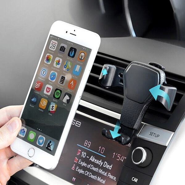 Držiak na mobil do mriežky ventilátora Gravity - akcia: poškodený obal