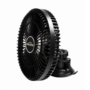 Ventilátor do auta s prísavkou 208 mm – kruhové upínanie, 12 – 24 V, 6 m/s