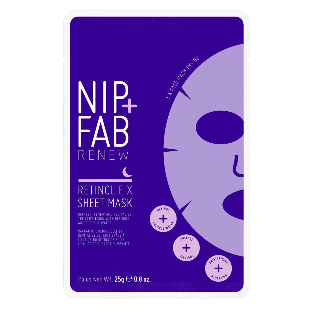 NIP+FAB Retinol Fix plátienková maska na tvár 23 g