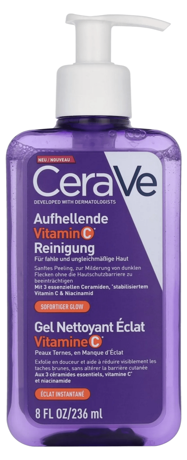 CeraVe Rozjasňujúci čistiaci gél Brightening Vitamín C Cleanser 236 ml