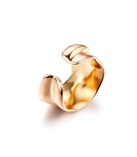 Vuch Single oceľová záušnica Obsid Rose Gold
