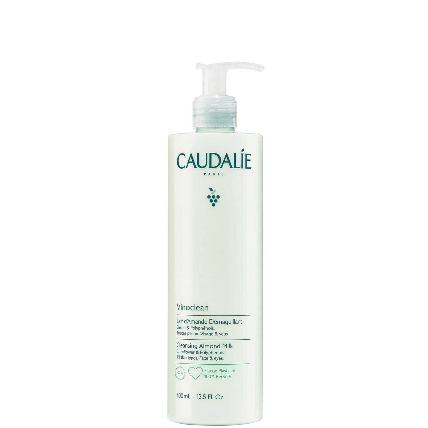 Caudalie Čistiace mandľové mlieko na tvár a oči Vinoclean (Cleansing Almond Milk) 400 ml