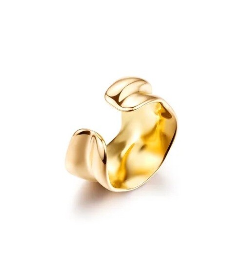 Vuch Single oceľová záušnica Obsid Gold