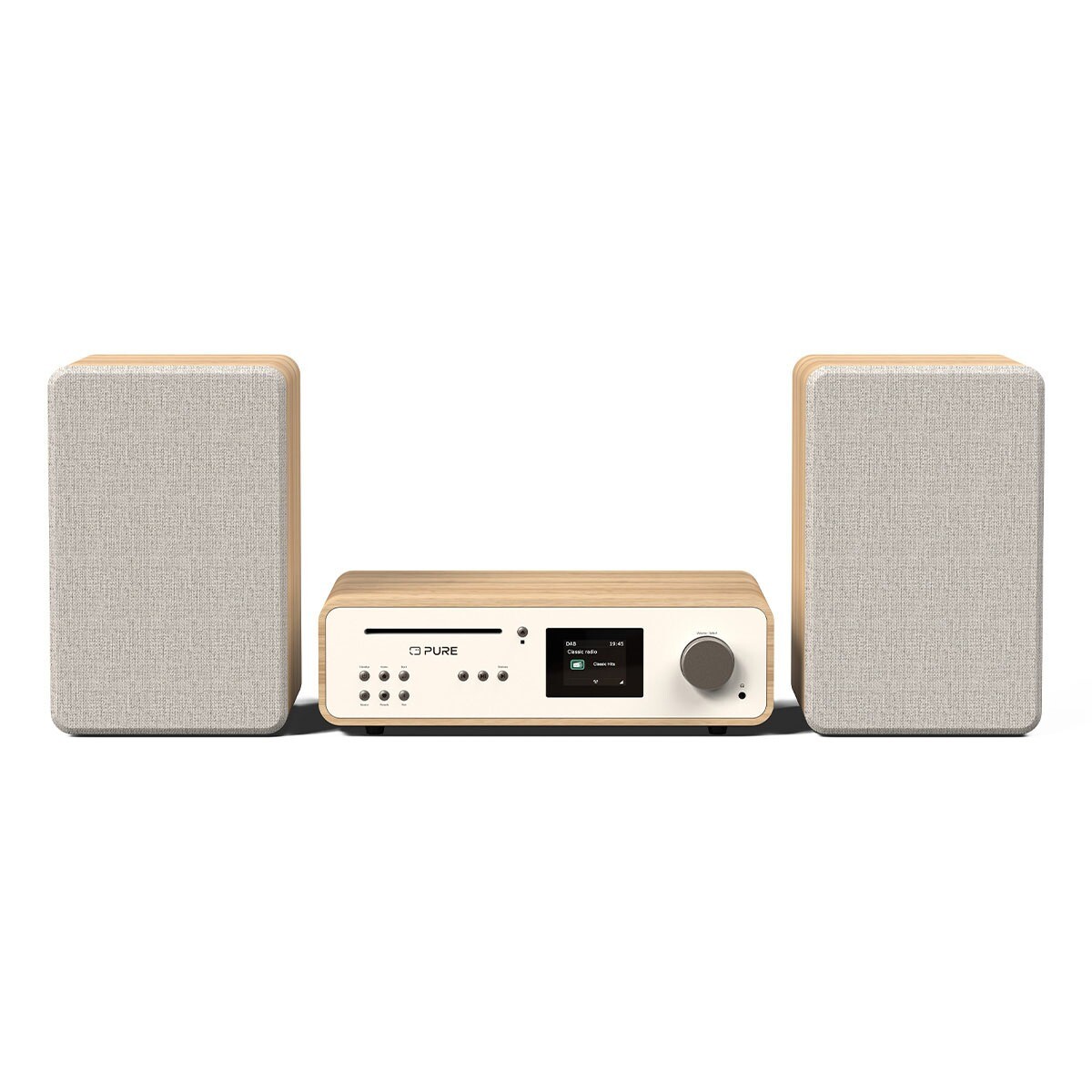 PURE Audio Classic Stereo Cotton White/Oak
