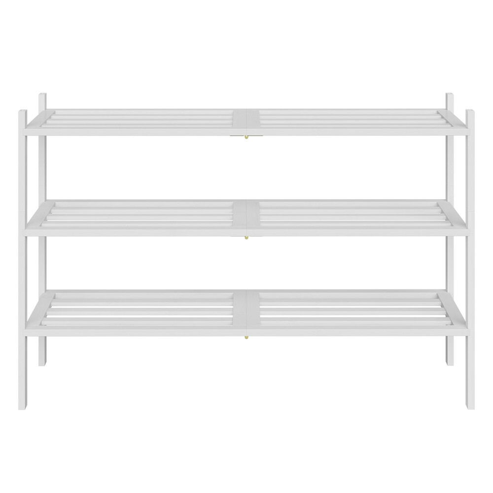 Bambusový botník Gresty 70 cm bílý