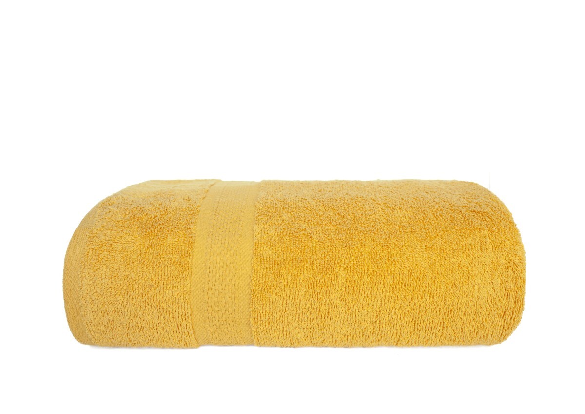 Bavlněný froté ručník LEO 70x140 cm žlutý