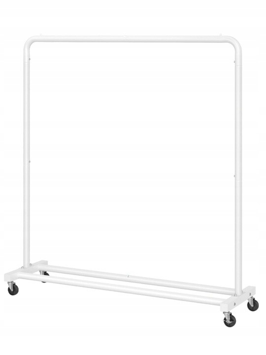 Pojízdný stojan na oblečení Undy 110 cm bílý