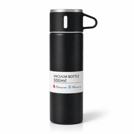 Livefy termoska s pohárom Vello 500ml, čierna