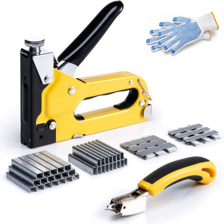 MG Stapler V2 ručná sponkovačka na čalúnenie a drevo, žltá