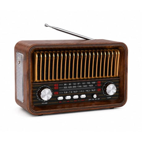 MG HR-29BT Bluetooth prenosné retro rádio, hnedé