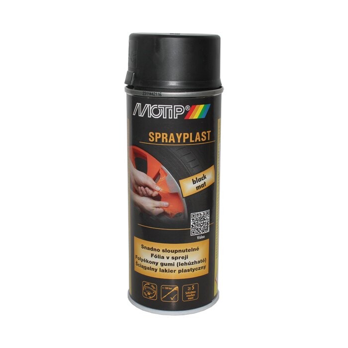 T - SPRAYPLAST - striekacia fólia (strieborná satén, 0,4 L)
