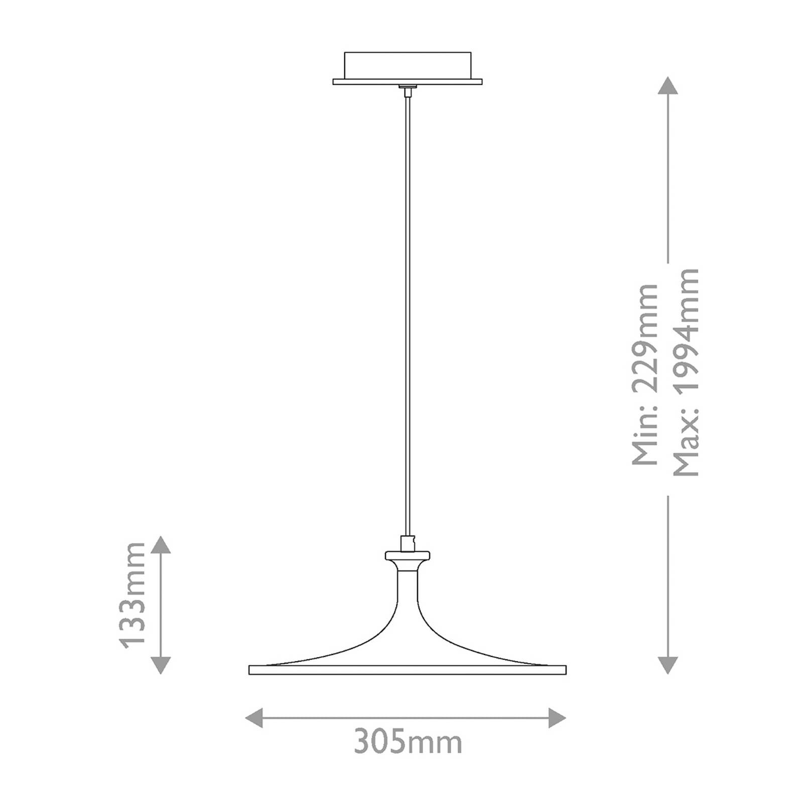 LED závesné svietidlo Issa, zlatá, Ø 31 cm, kovová, stmievateľné
