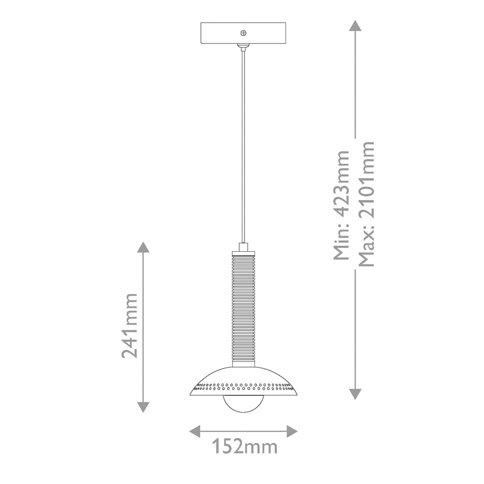 LED závesné svietidlo Arden, zlatá farba, Ø 15 cm, kov, stmievateľné