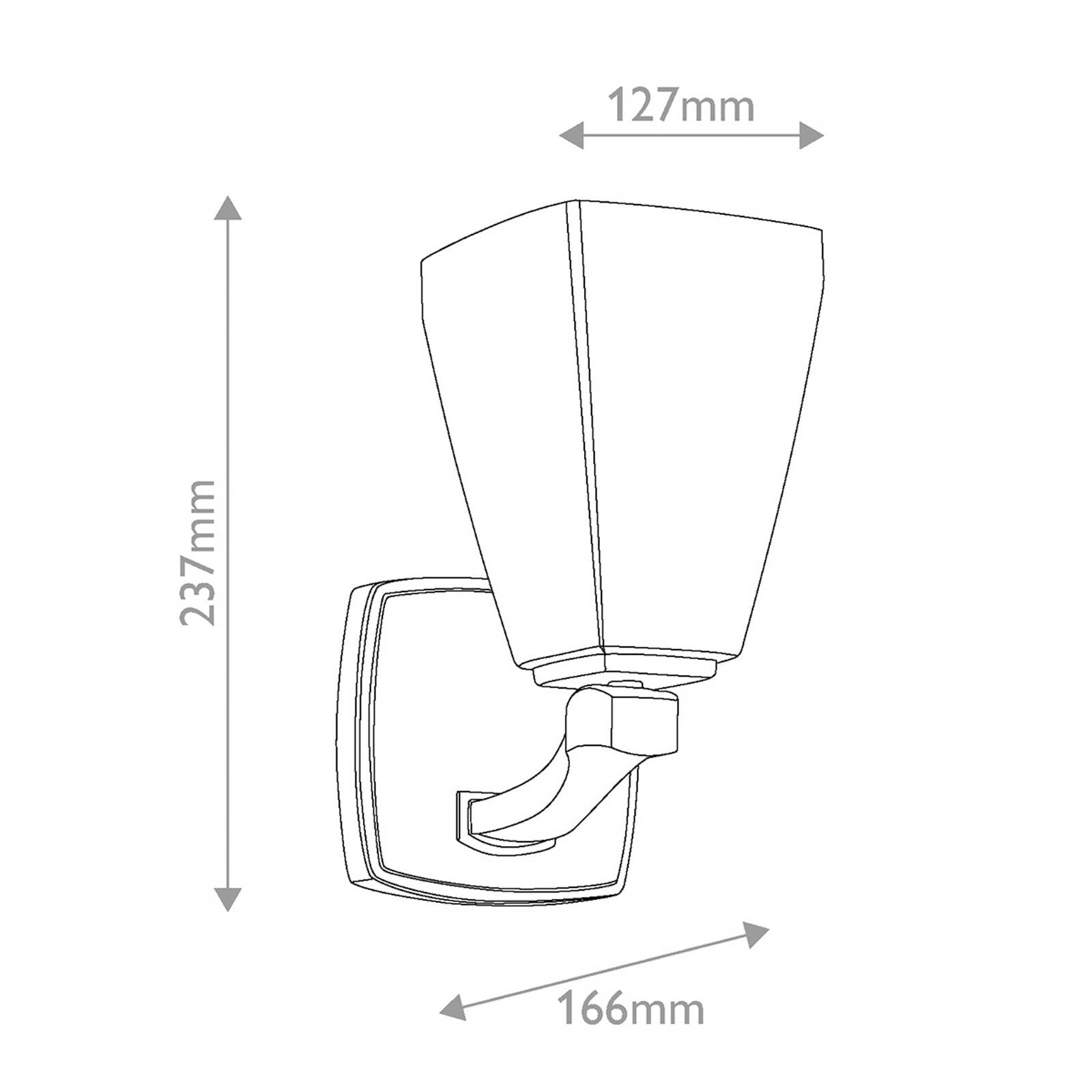 Nástenné svetlo Marant, chróm/opál, výška 24 cm, IP44, G9-LED