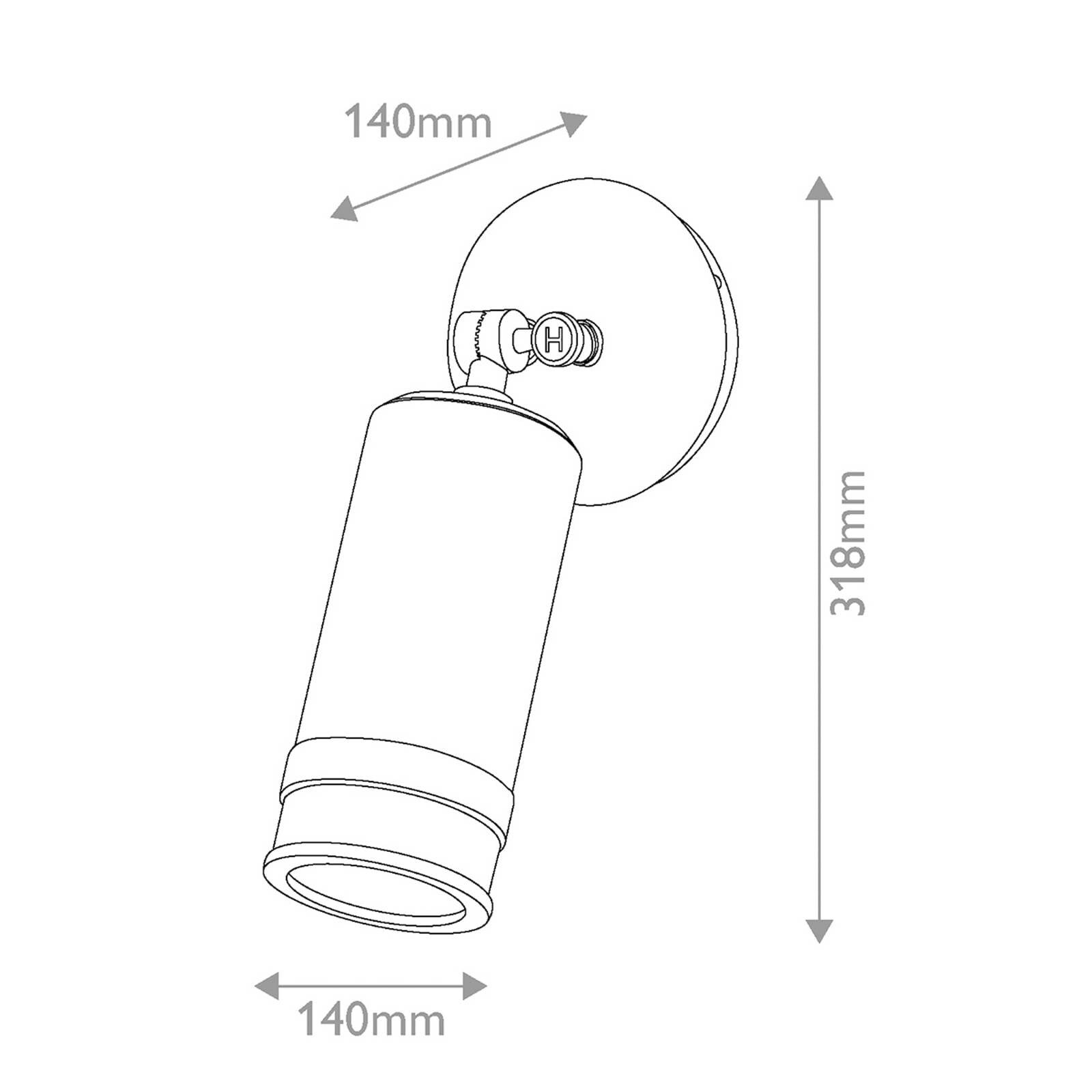 Vonkajšie nástenné svietidlo Pratt, staromedená, Ø 14 cm, IP44, GU10-LED