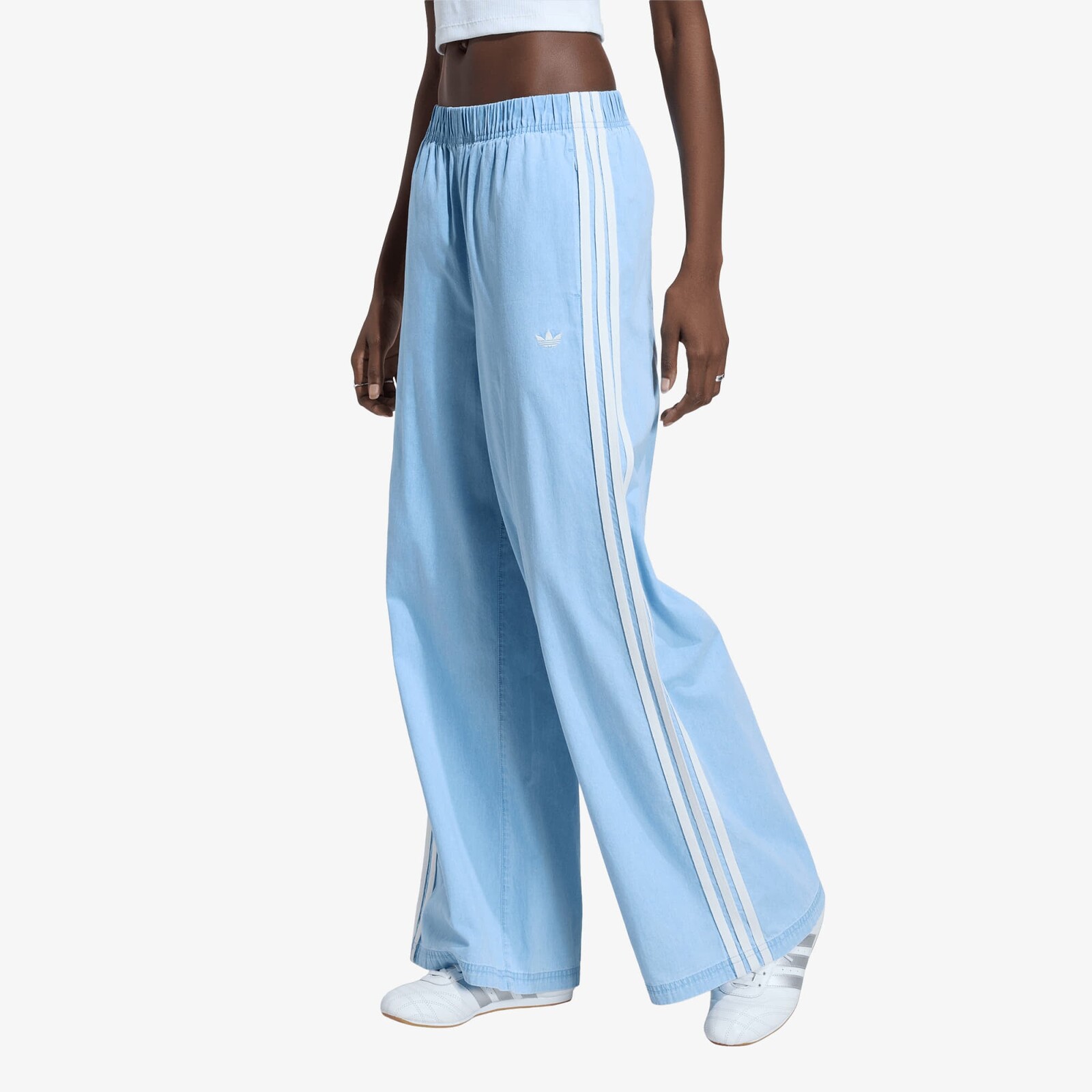 Kalhoty adidas Originals Summer Glow Denim Wide Leg Light Denim S