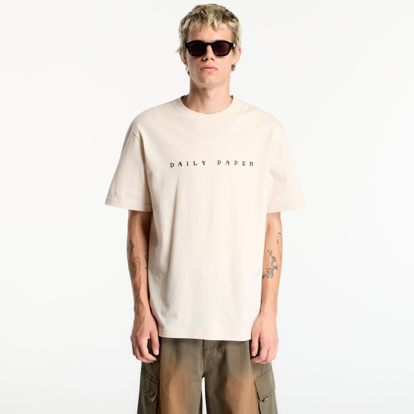 Tričko Daily Paper Alias Dias T Shirt Moonbeam Beige M