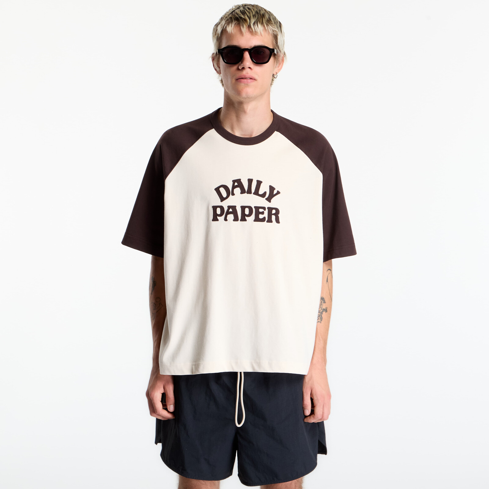 Tričko Daily Paper Contrast Sleeve Raglan T Shirt Mole XL