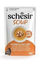 Schesir Cat Soup 12 x 40 g - losos a mrkva