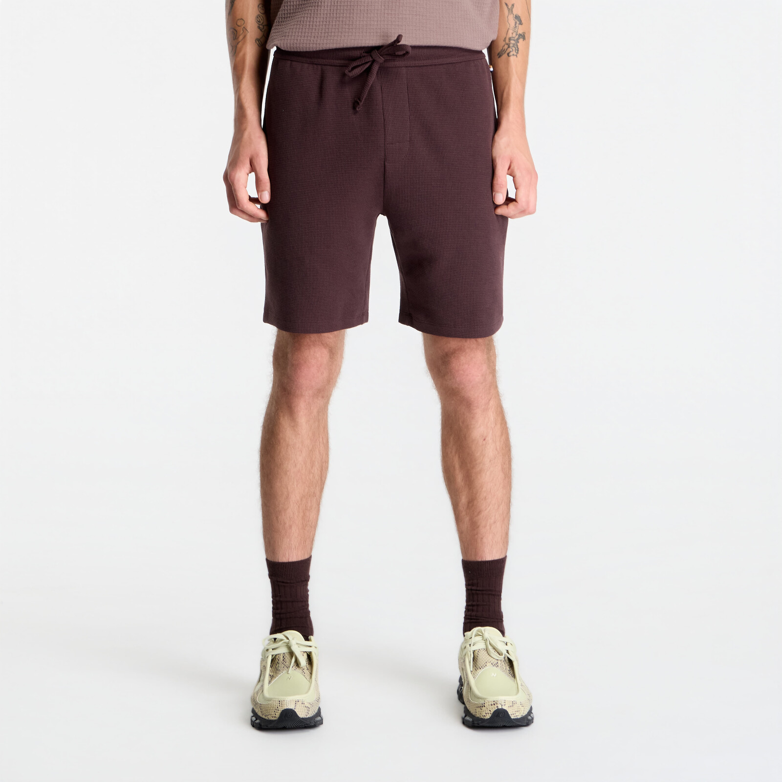 Šortky Hugo Boss Waffle Shorts Brown S