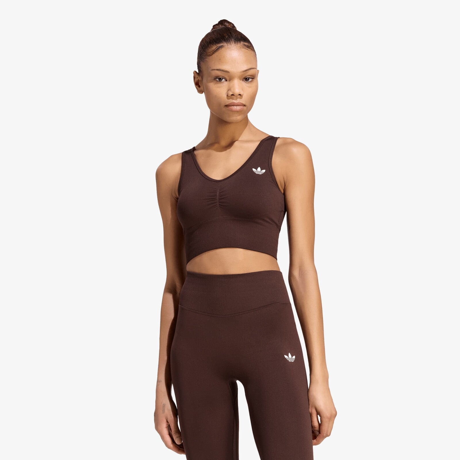 Podprsenka adidas Essentials Seamless Bralette Aurora Coffee S