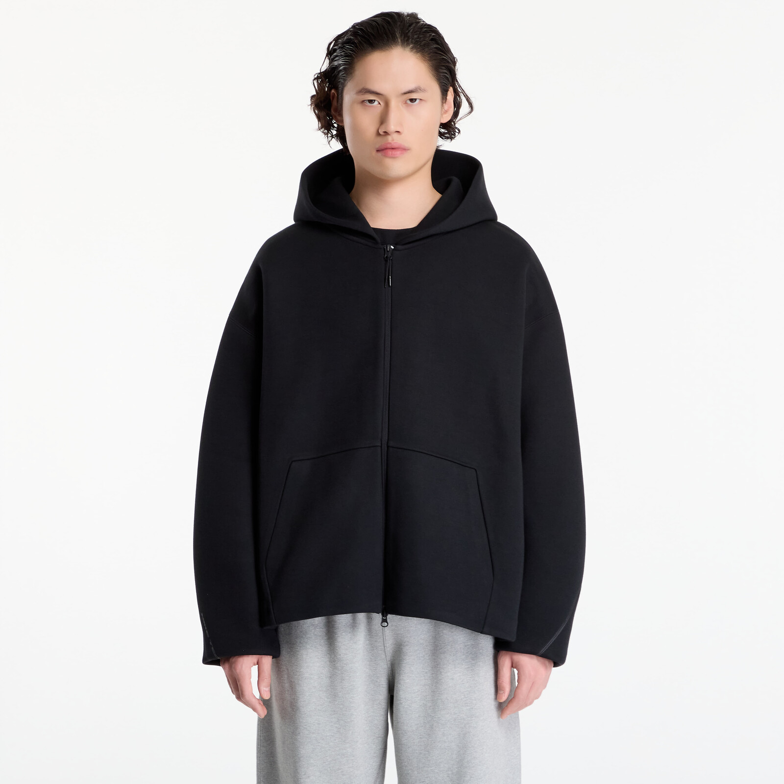 Mikina Nike Tech Men's Fleece Full-Zip Hoodie Black/ Black XXL