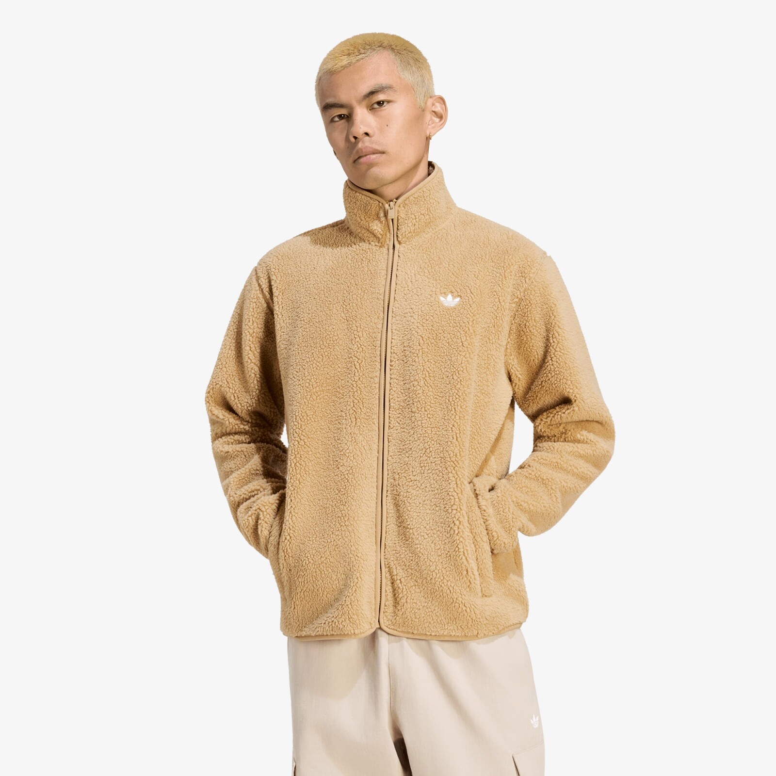 Mikina adidas Trefoil Essentials Teddy Fleece Cardboard XL