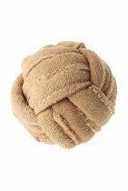Hračka – psík animALL Kožená lopta, prírodná, veľkosť S, 6 cm