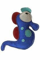 Hračka – psík animALL, morský koník, koža, farebný, 23,5 × 15 cm