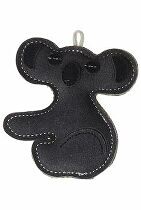 Hračka – psík animALL Malá koala, kožená, sivá, 11,5 × 10 cm