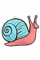 Hračka – psík animALL Šnek, koža, farebná, 15 × 18 cm