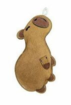 Hračka – psík animALL Kapybara, koža, hnedá, 18 × 10 cm