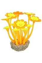 Akvarijní dekorace FLOWERS 2 oranžová/žlutá Zolux