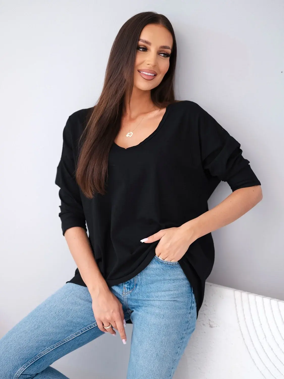 Kesi Włoski dámska oversized bavlnená blúzka