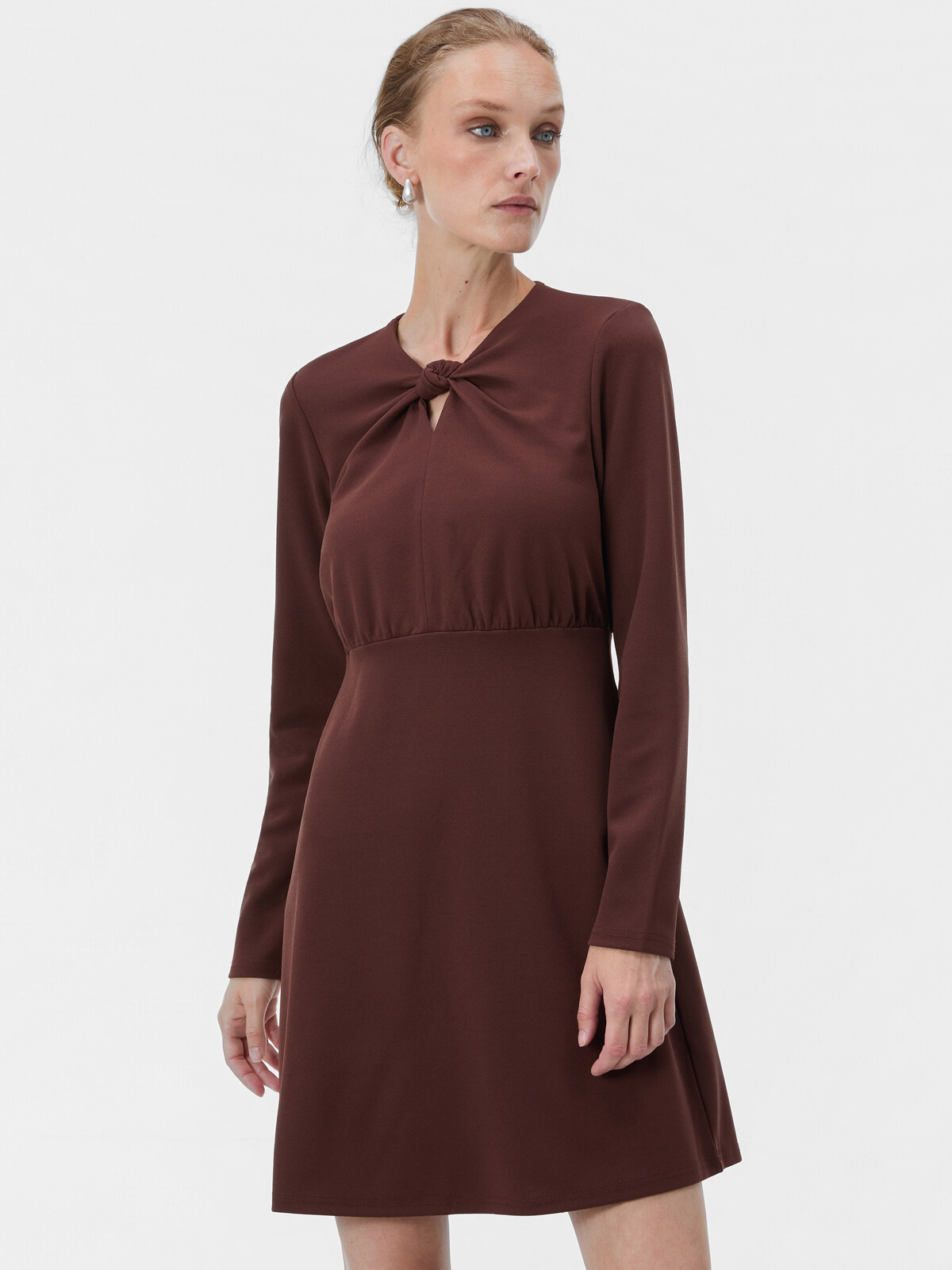 Brown Women's A-line Long Sleeve Short Dress ORSAY - Women's
