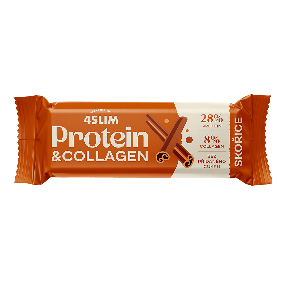 4SLIM Tyčinka proteín&collagen škorice 35 g
