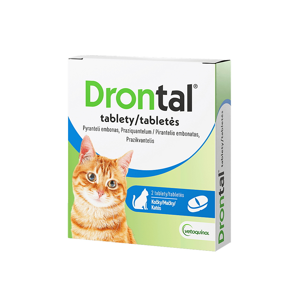 DRONTAL Odčervovacie tablety pre mačky 2 tablety