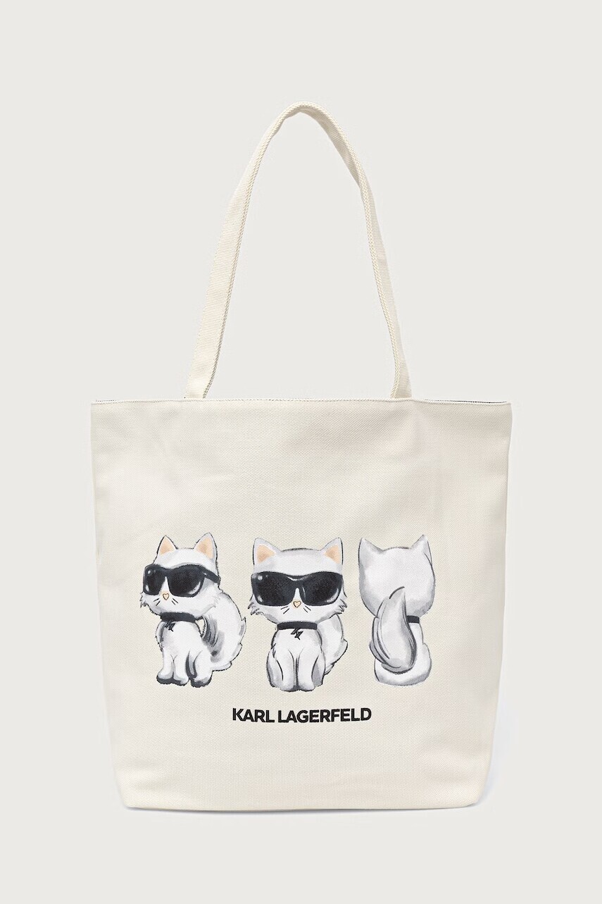 Karl Lagerfeld kabelka typu tote dámska bavlnená