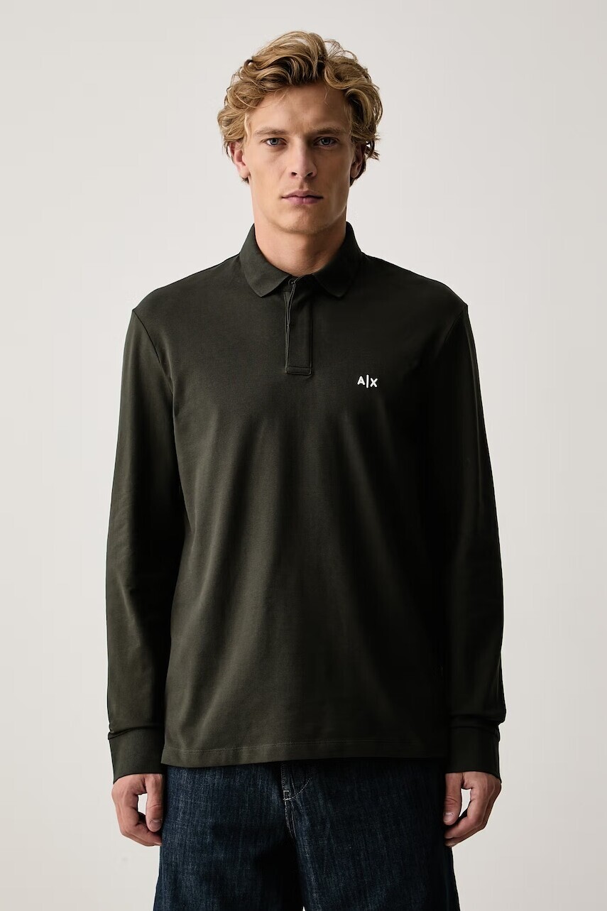 Armani Exchange  tričko s dlhým rukávom pánske s bavlnou