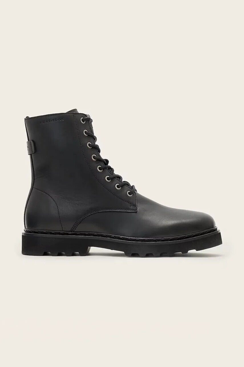 AllSaints  topánky pánske kožené Skiff Military Boot